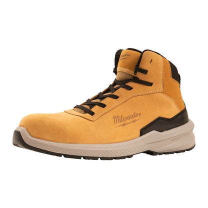 MILWAUKEE FLEXTRED S3S BEIGE MID CUT SAFETY BOOTS SIZ8 8