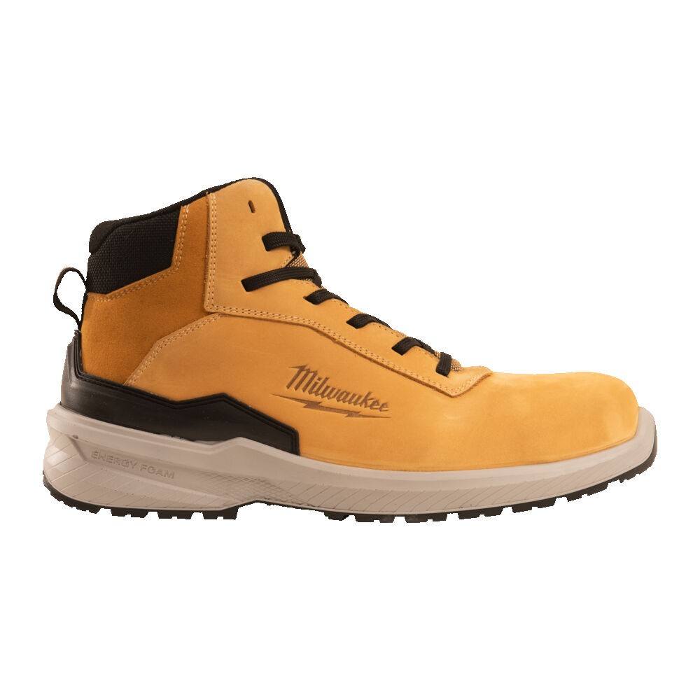 MILWAUKEE FLEXTRED S3S BEIGE MID CUT SAFETY BOOTS SIZE 11