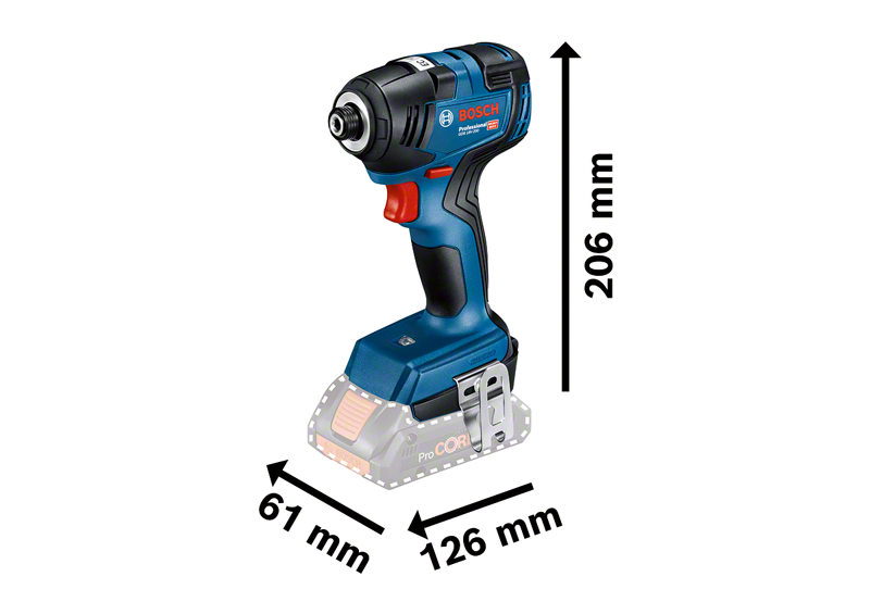 BOSCH GDR18V-200 18V IMPACT DRILL BODY BRUSHLESS 200NM