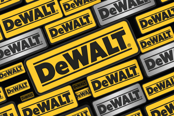 generate an image where there are a load of the Dewalt logos