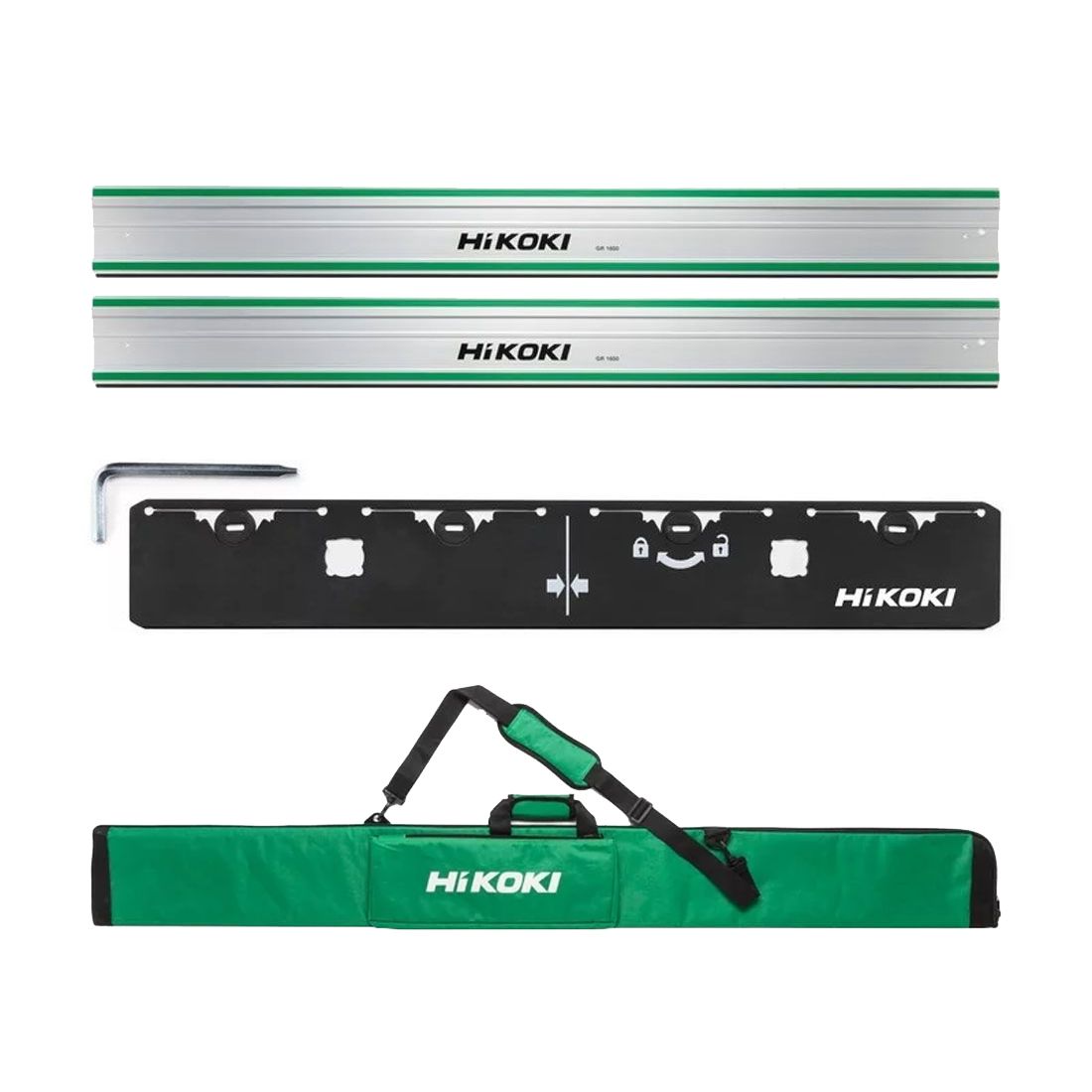 HIKOKI GR1600KIT GUIDE RAIL KIT 2 X 1600MM CLAMPS/BAG/CON