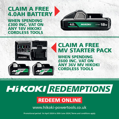 HIKOKI DV18DBXL 18V COMBI DRILL 2 X 36V MULTIVOLT