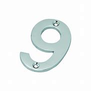 N9CP NUMERAL NUMBER 9 OR 6 CHROME