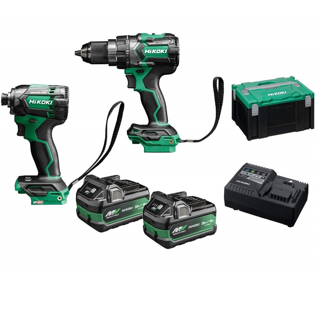HIKOKI KC18DCJAZ 18V TWIN KIT DV18DC WH18DC 2 X 36V MVOLT