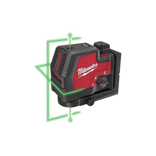 MILWAUKEE L4CLLP-301C GREEN CROSS LINE LASER + PLUMB BOB