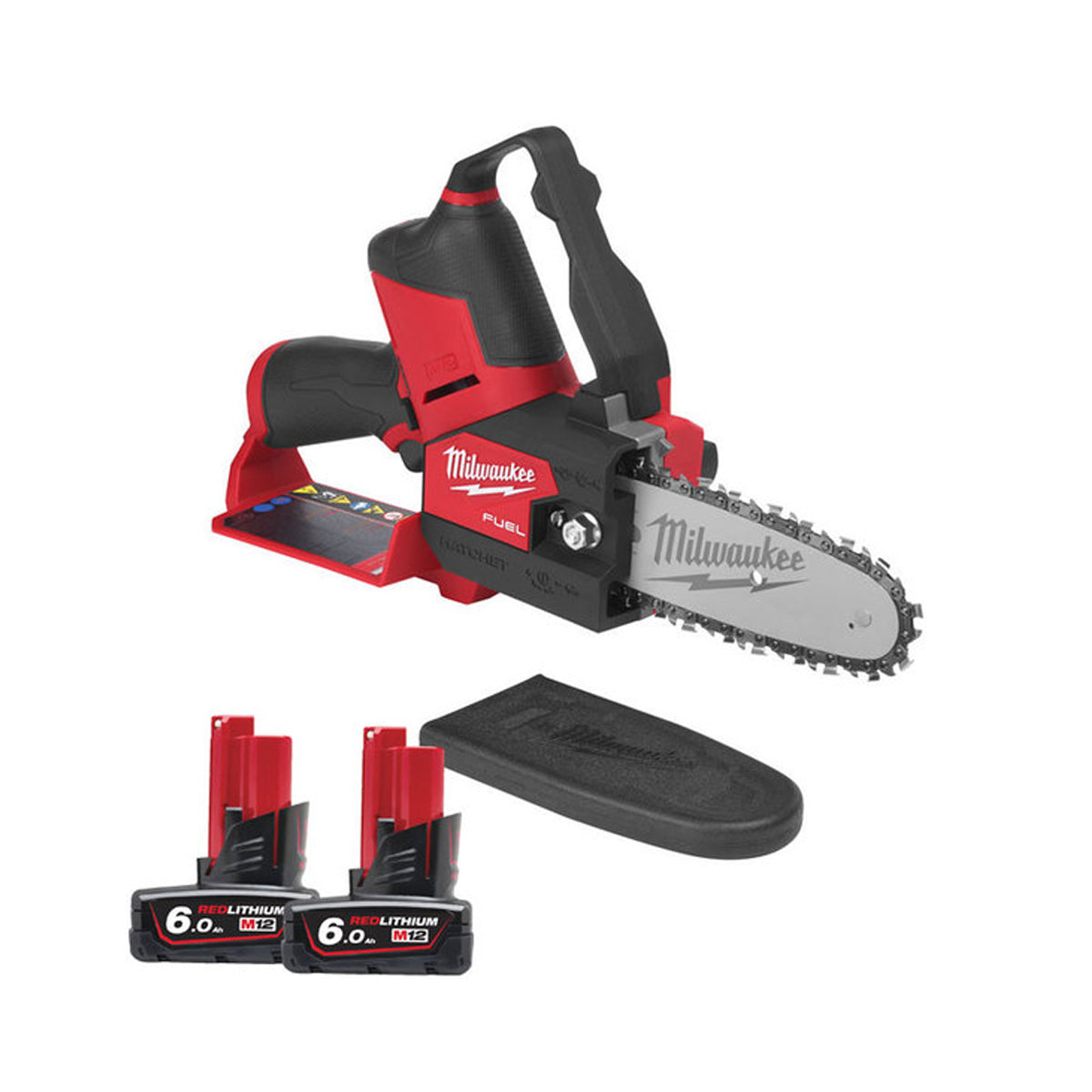 MILWAUKEE M12FHS FUEL HATCHET 6" PRUNING SAW 2 X 6.0AH 12V