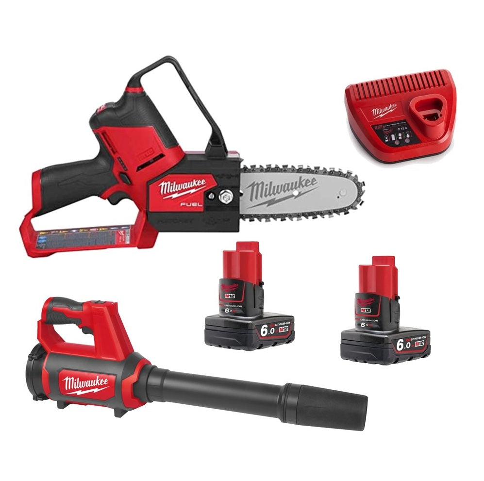 MILWAUKEE M12FPP2OP1 12V TWIN HATCHET/BLOWER 2 X 6.0AH