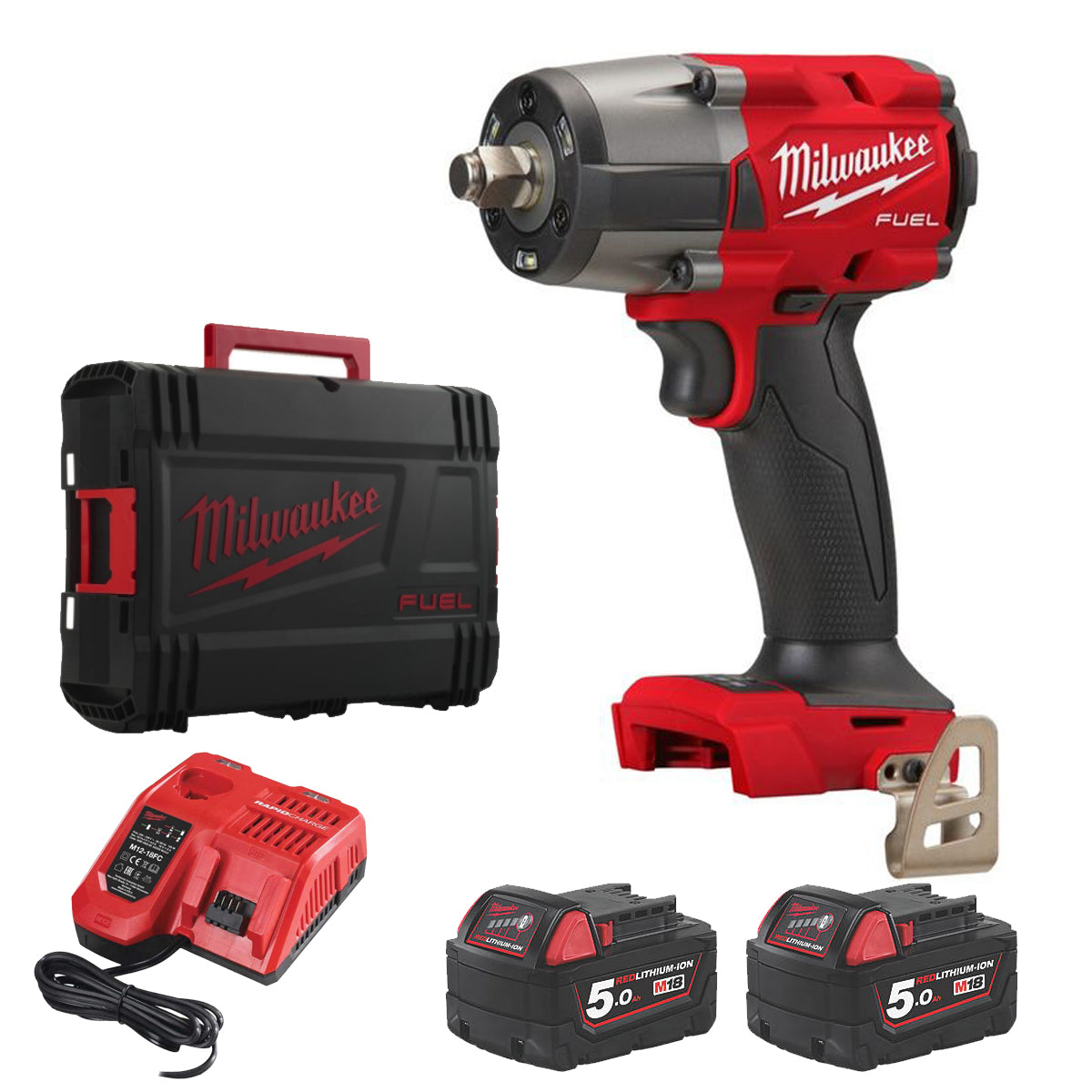 MILWAUKEE M18FMTIW2F12 IMPACT WRENCH 1/2" 2 X 5.0AH COMPACT