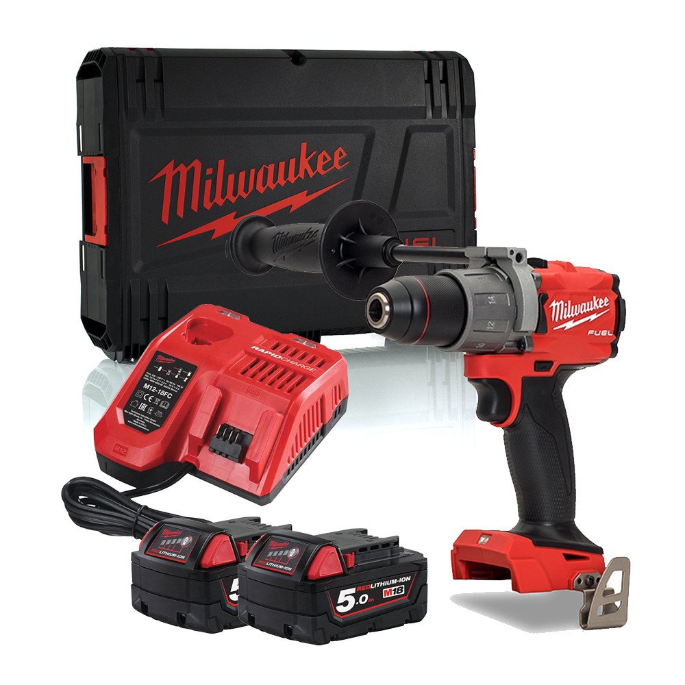 MILWAUKEE M18FPD2 FUEL 3 18V COMBI DRILL 2 X 5.0AH
