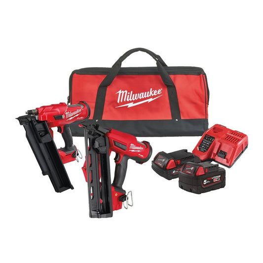 MILWAUKEE M18FPP2BE NAILER TWIN KIT M18FFN M18FN16GA