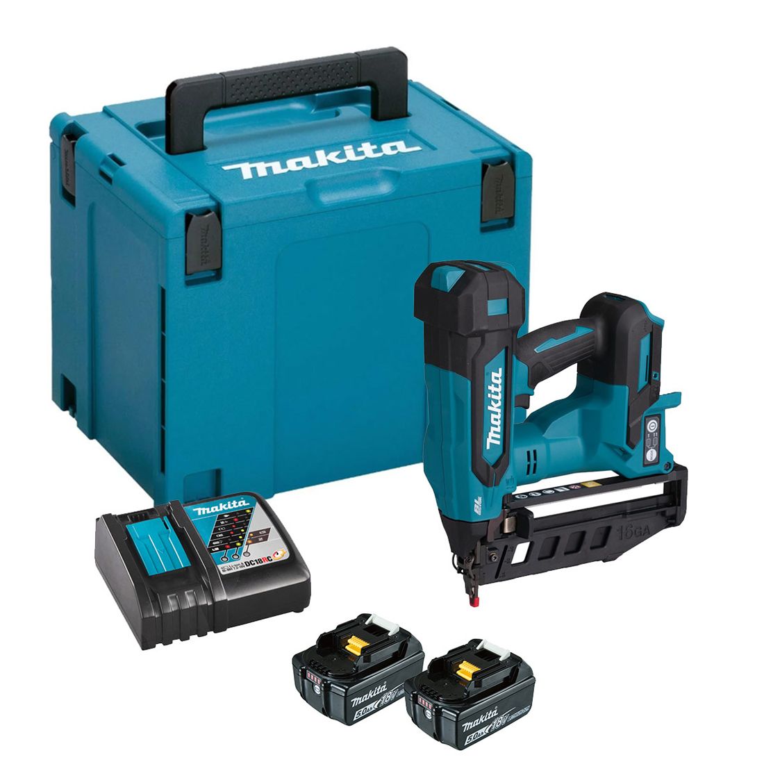 MAKITA DBN601RTJ 18V LXT 2ND FIX NAILER 16G 2 X 5.0AH