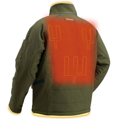 MAKITA DCJ205ZO 18V LXT OLIVE HEATED JACKET XX LARGE