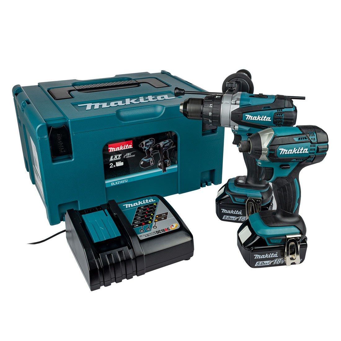 MAKITA DLX2145TJ 18V TWIN KIT LXT DHP458 DTD152 2 X 5.0AH