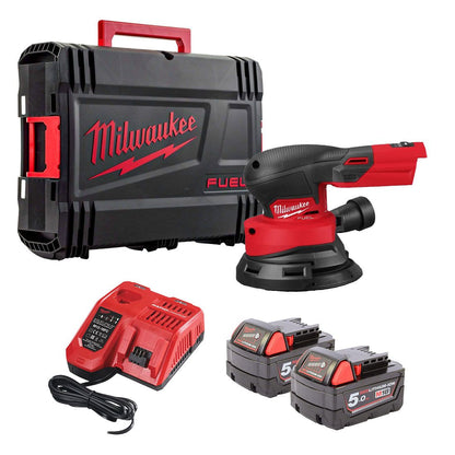 MILWAUKEE M18FROS125-0B 18V FUEL 125MM ORB SANDER 2X5AH