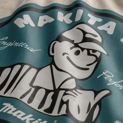 MAKITA ORIGIN T SHIRT WHITE SIZE MEDIUM 100% BCI COTTON