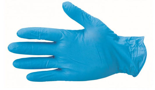 OX BLUE NITRILE XLARGE GLOVES (PACK OF 100) XL DISPOSABLE