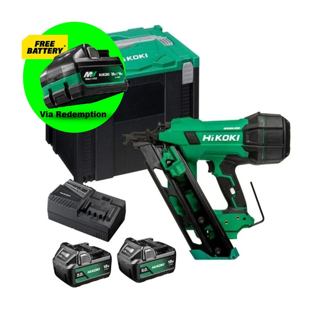 HIKOKI NR1890DCAJPZ 18V 1ST FIX 90MM FRAMING NAILER KIT