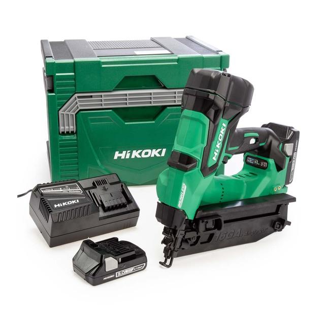 HIKOKI NT1865DMB 18V ANGLED 16G 2ND FIX NAILER 2 X 3.0AH