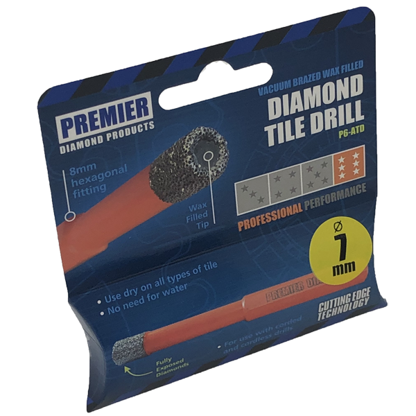 Auto Diamond Tile Drills 5mm Cool