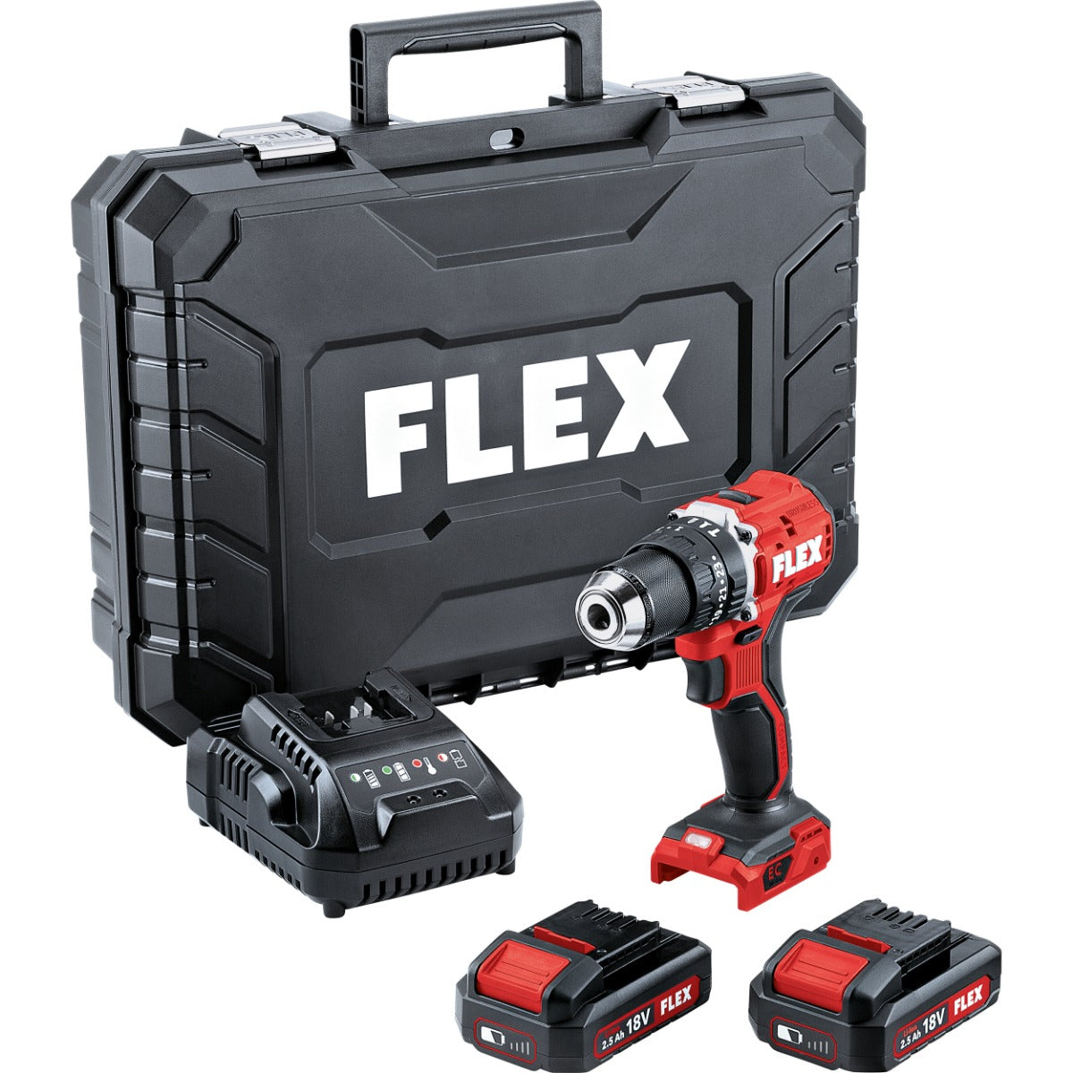 FLEX PD2 G18 18V COMPACT 2 SP COMBI DRILL 2 X 2.5AH SET BS