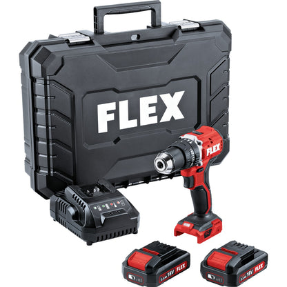 FLEX PD2 G18 18V COMPACT 2 SP COMBI DRILL 2 X 2.5AH SET BS