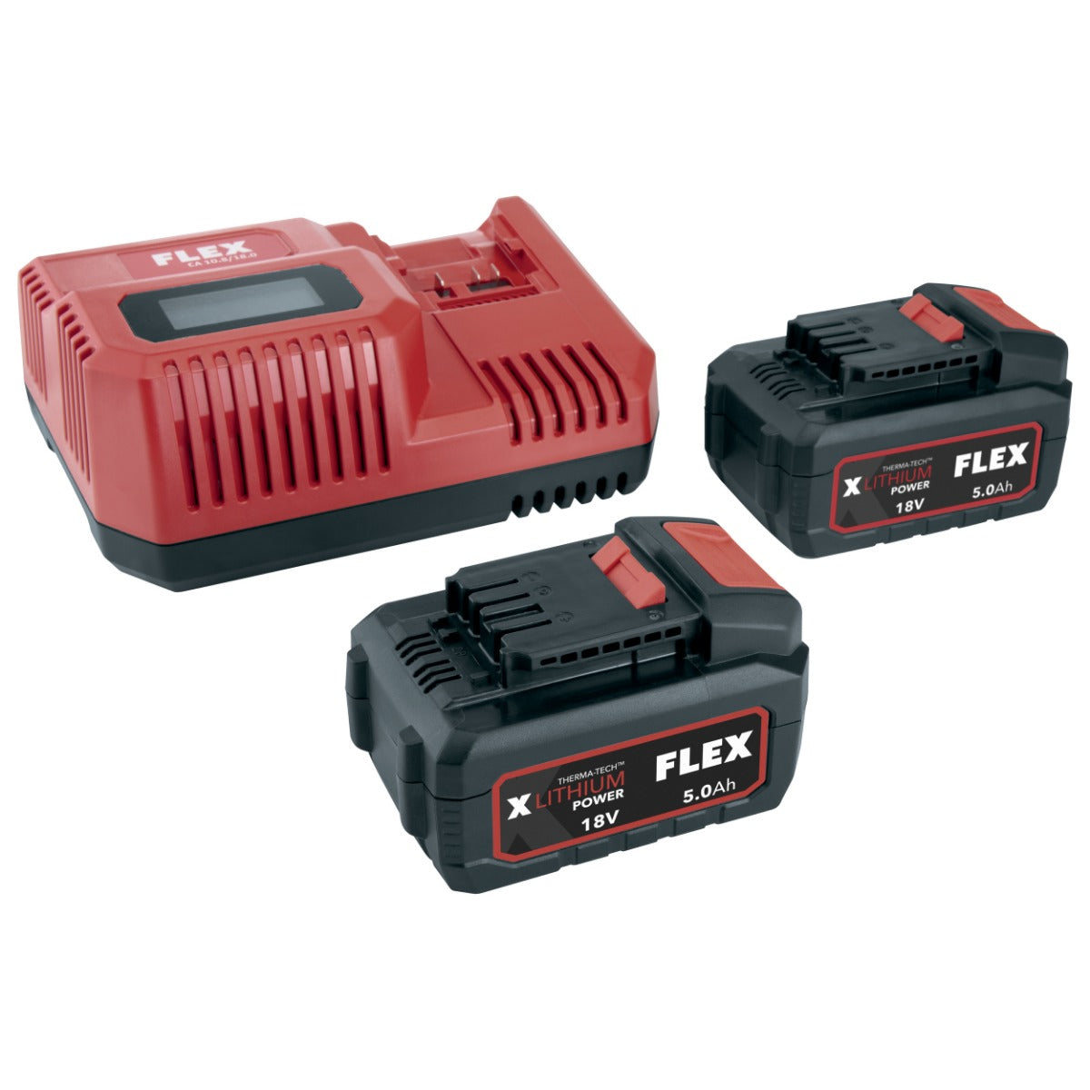 FLEX 18V RAPID CHARGER CA10 + 2 X 5.0AH AP18V BATTERIES