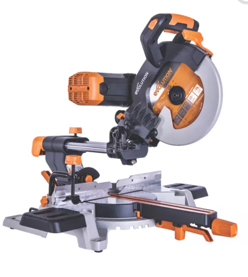 EVOLUTION R255SMS-DB+ 255MM DOUBLE BEVEL MITRE SAW 110V