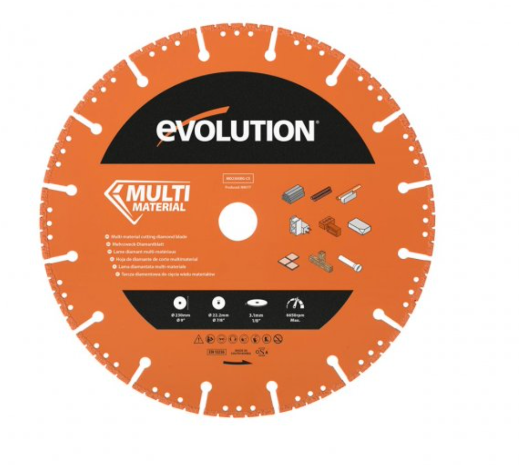 EVOLUTION MD230SEG-CS 230MM MULTI MATERIAL DIAMOND BLADE