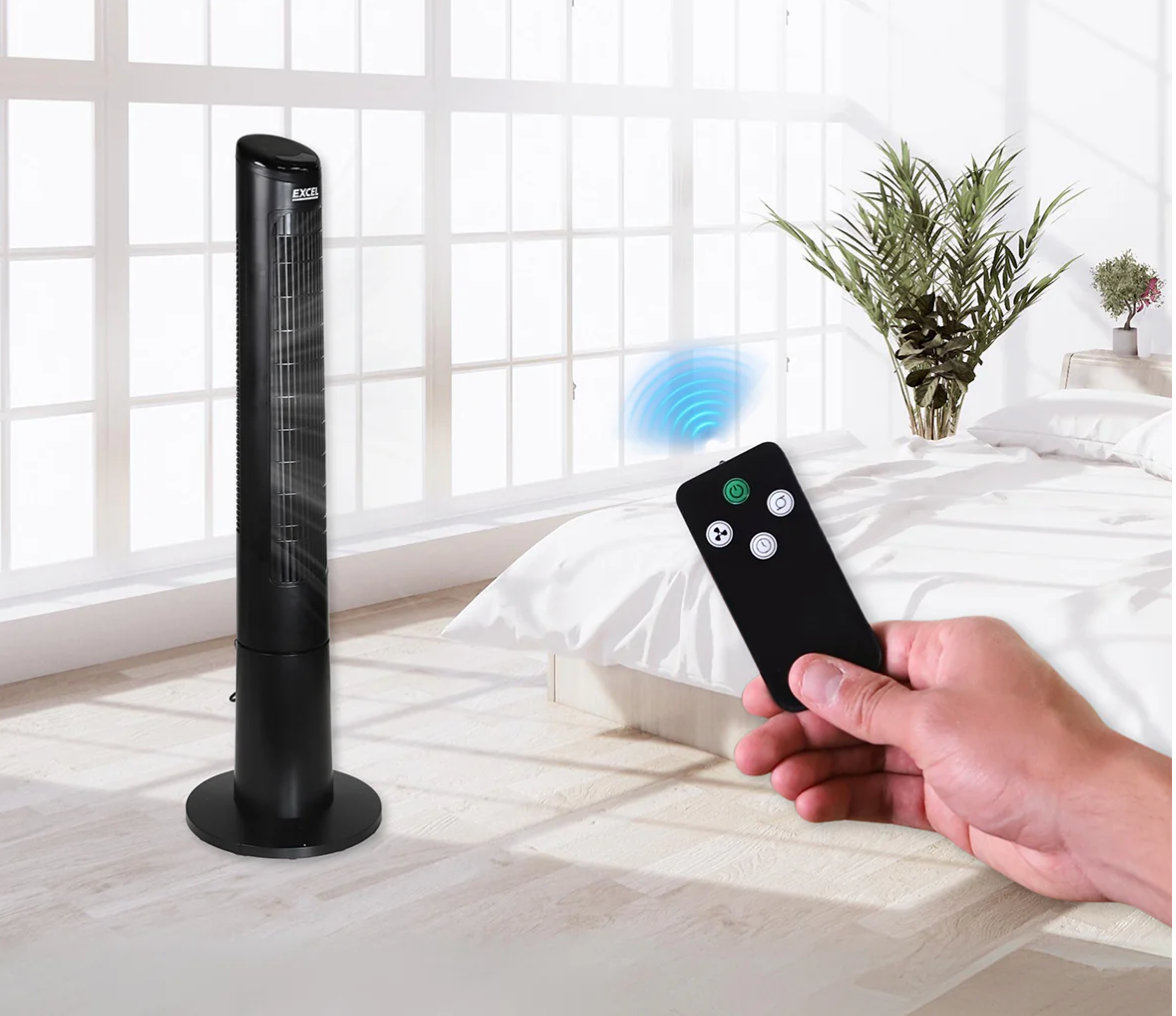 EXCEL 40" TOWER FAN BLACK WITH REMOTE 31167
