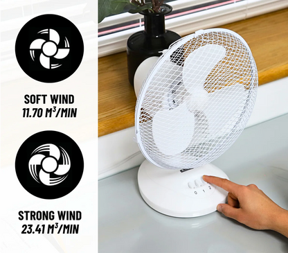 EXCEL 9" DESK FAN WITH TILT 2 SPEED 31163