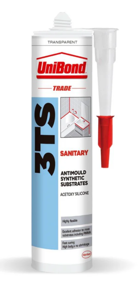 UNIBOND 3TS TRADE SANITARY SILICONE WHITE 300ML
