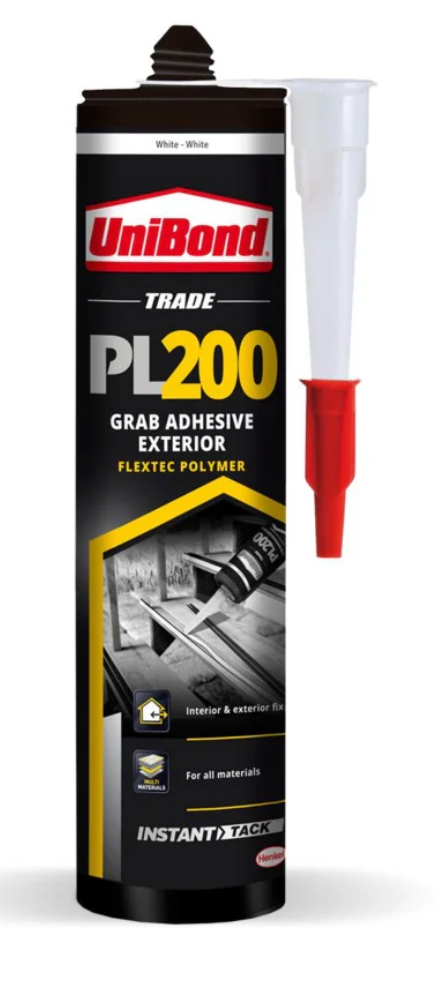 UNIBOND TRADE PL200 WHITE GRAB ADHESIVE 310ML