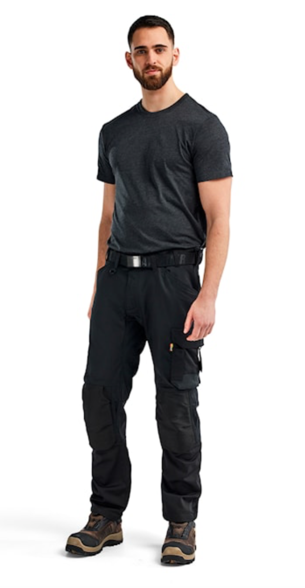 BLAKLADER CRAFTSMAN 30R BLACK 1750 TROUSER WITH STRETCH C44