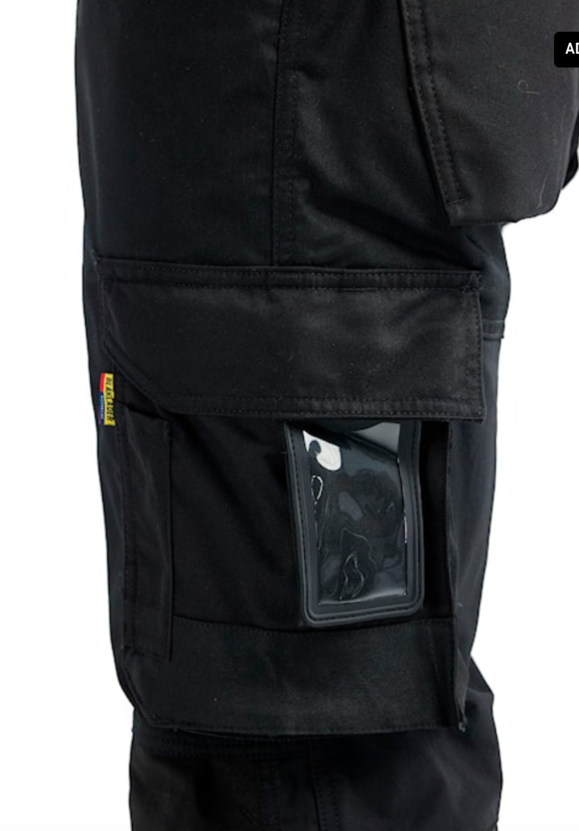 BLAKLADER CRAFTSMAN 30R BLACK 1750 TROUSER WITH STRETCH C44