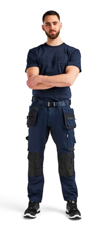 BLAKLADER CRAFTSMAN 30R BLUE 1750 TROUSER WITH STRETCH