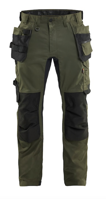 BLAKLADER CRAFTSMAN 30R GREEN 1750 TROUSER WITH STRETCH