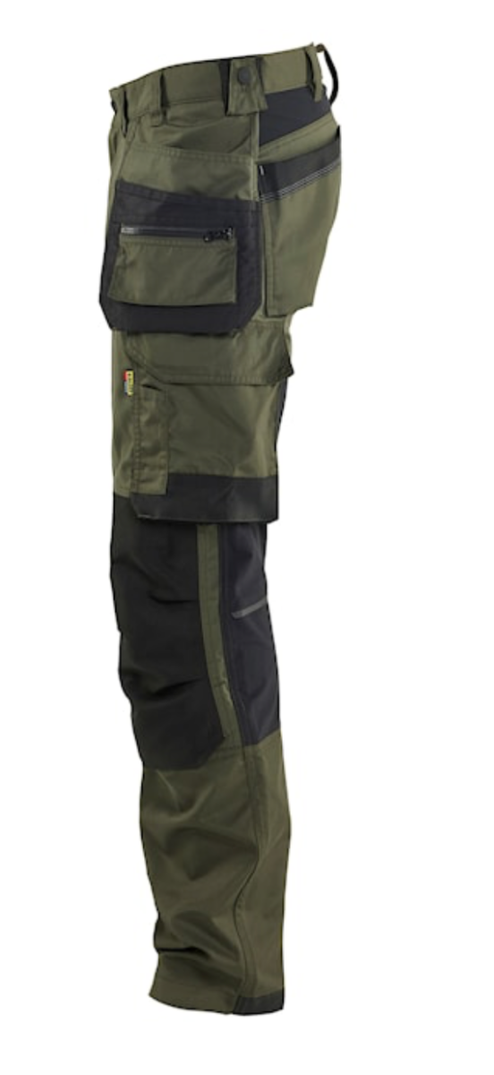 BLAKLADER CRAFTSMAN 30R GREEN 1750 TROUSER WITH STRETCH