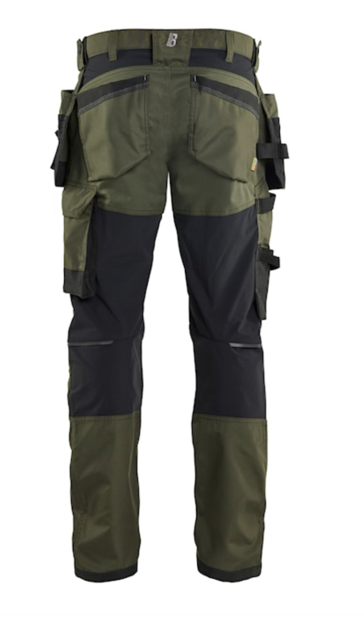 BLAKLADER CRAFTSMAN 30R GREEN 1750 TROUSER WITH STRETCH
