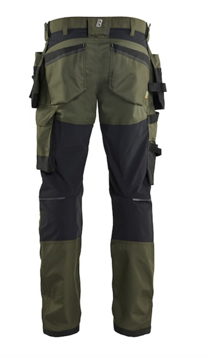 BLAKLADER CRAFTSMAN 30R GREEN 1750 TROUSER WITH STRETCH