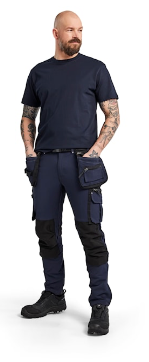 BLAKLADER CRAFTSMAN 30R BLUE X1900 TROUSER STRETCH DENIM
