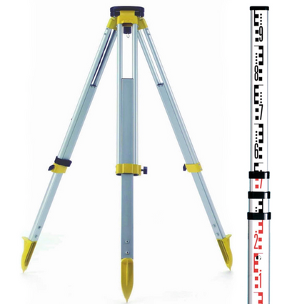 LEICA RUGBY 610 LI-ON ROTARY LASER C/W STAFF,CASE,TRIPOD