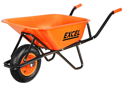 EXCEL 30808 70L WHEELBARROW WITH GALV STEEL TRAY
