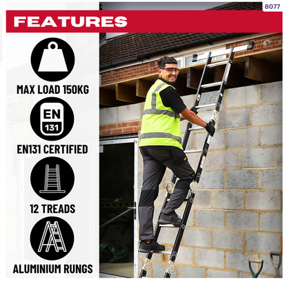 EXCEL 8077 12 STEP STEEL MULTI-PURPOSE LADDER/PLATFORM
