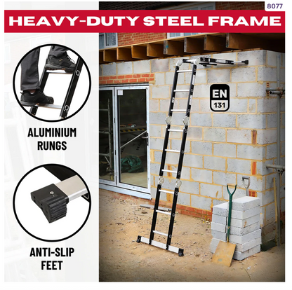 EXCEL 8077 12 STEP STEEL MULTI-PURPOSE LADDER/PLATFORM
