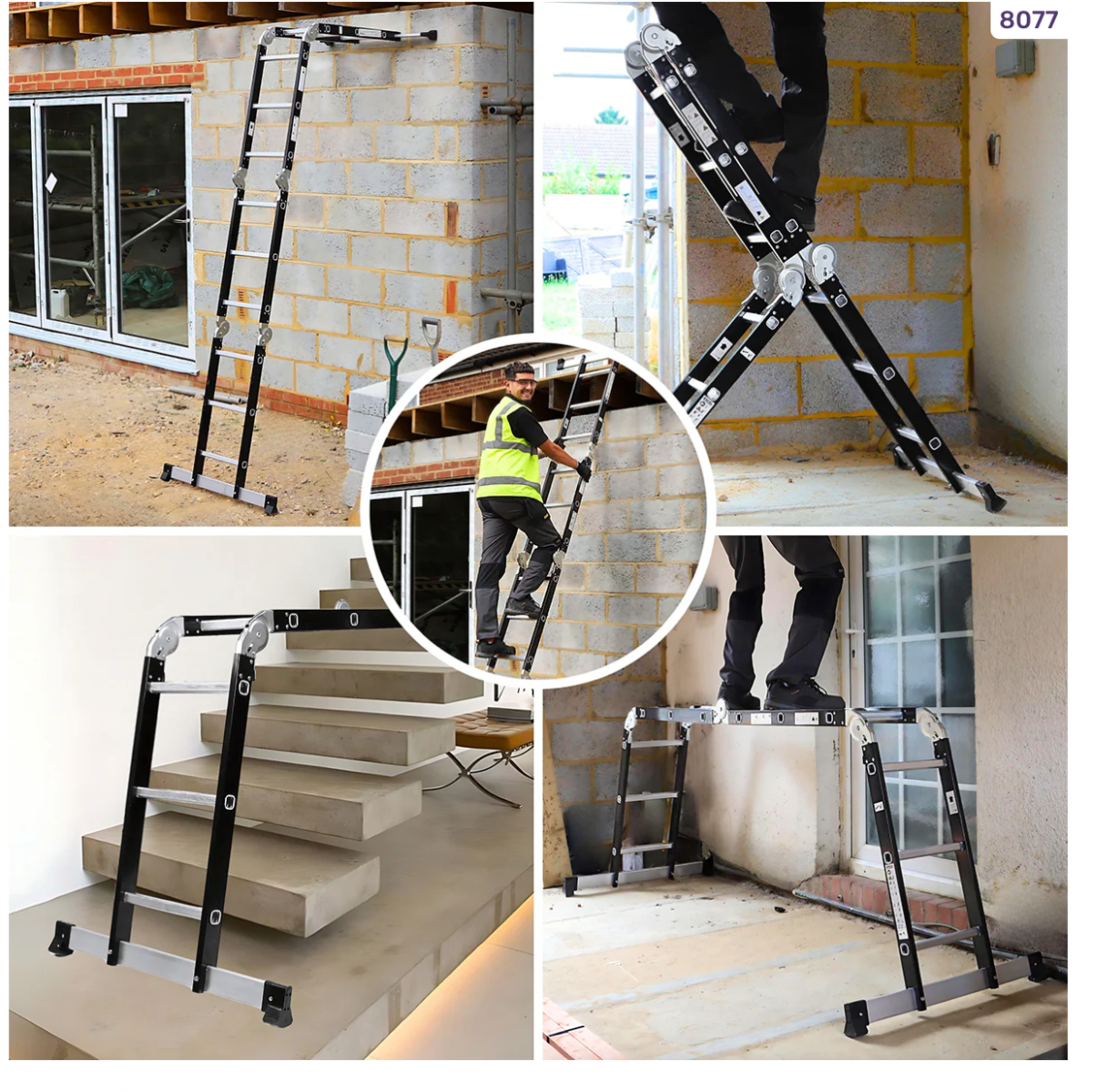 EXCEL 8077 12 STEP STEEL MULTI-PURPOSE LADDER/PLATFORM