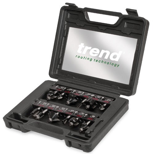 TREND 12 PIECE ROUTER CUTTER SET 1/4" SHANK SET/SS8X1/4TC