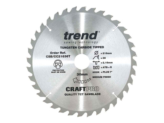 TREND CSB/CC21636T 216MM X 36T X 30MM THIN KERF BLADE