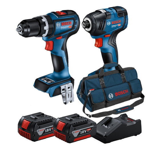 BOSCH 18V TWIN KIT GSB18V-90C GDR18V-200 2 X 5.0AH + BAG