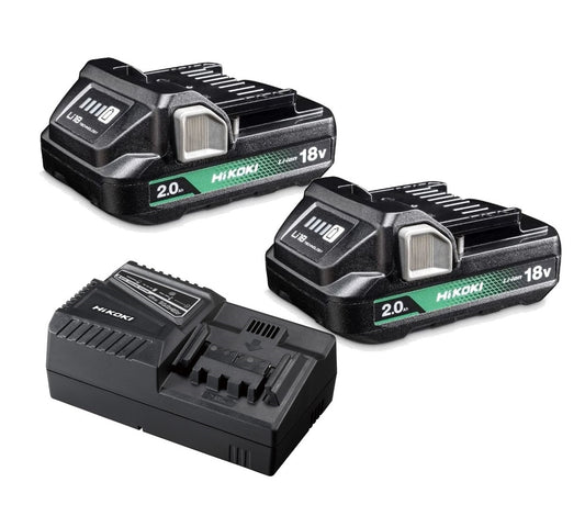HIKOKI UC18YFSLJFZ 18V POWER PACK 2 X 2.0AH + UC18YFSL