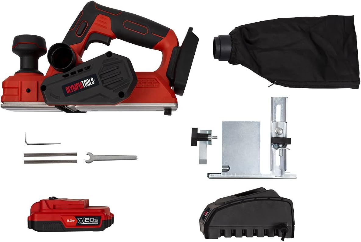 OLYMPIA X20S 20V PLANER KIT 1 X 2.0AH BATTERY + ACCS